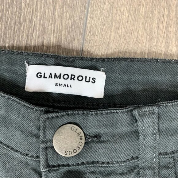 Asos Glamorous Ripped Knee Skinny Jeans Distressed Grey High Rise Waist Small - Picture 9 of 12